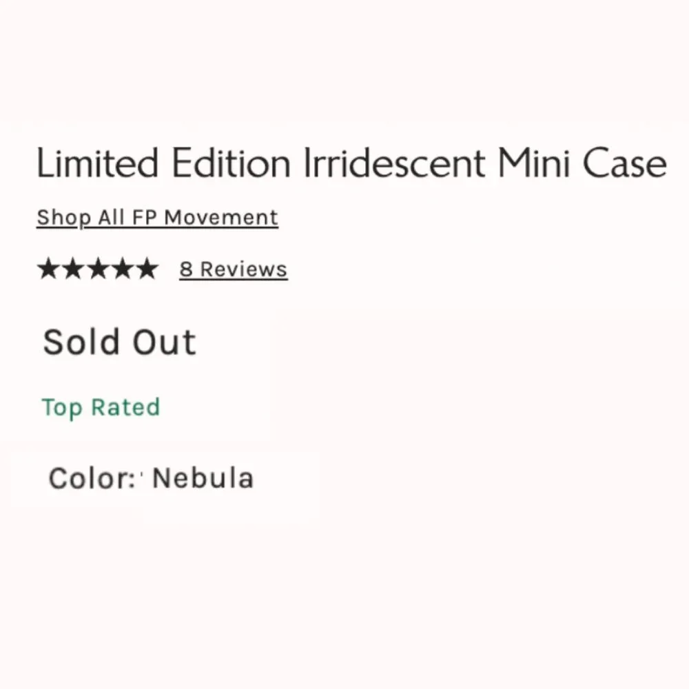 Free People Limited Edition Irridescent Quilted Carryall Mini Case in Nebula